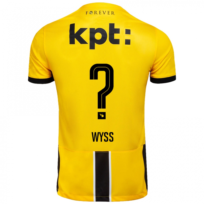 Kinderen Ryan Wyss #0 Geel Zwart Thuisshirt Thuistenue 2024/25 T-Shirt