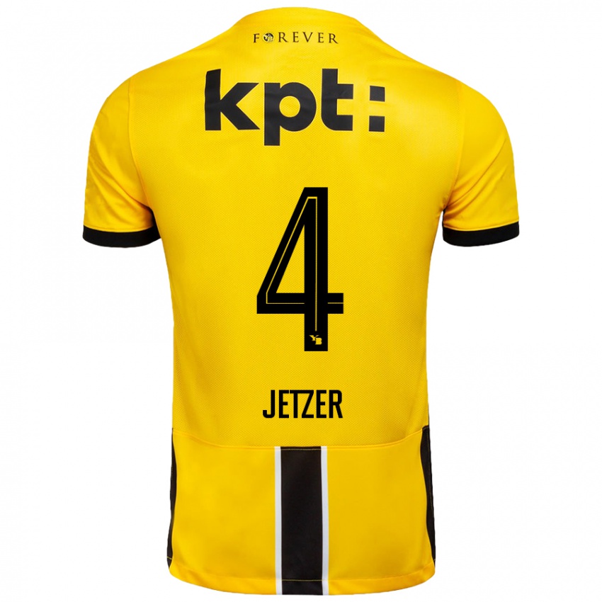 Kinderen Lorin Jetzer #4 Geel Zwart Thuisshirt Thuistenue 2024/25 T-Shirt