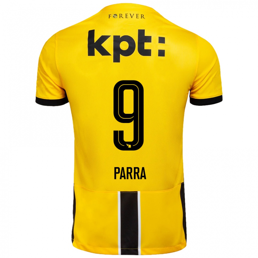 Kinderen Hugo Parra #9 Geel Zwart Thuisshirt Thuistenue 2024/25 T-Shirt