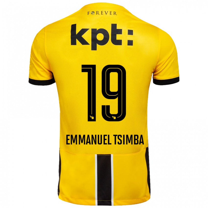 Kinderen Felix Emmanuel Tsimba #19 Geel Zwart Thuisshirt Thuistenue 2024/25 T-Shirt