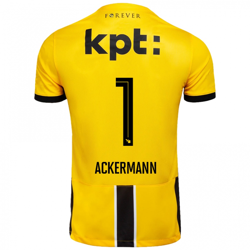 Kinderen Jara Ackermann #1 Geel Zwart Thuisshirt Thuistenue 2024/25 T-Shirt