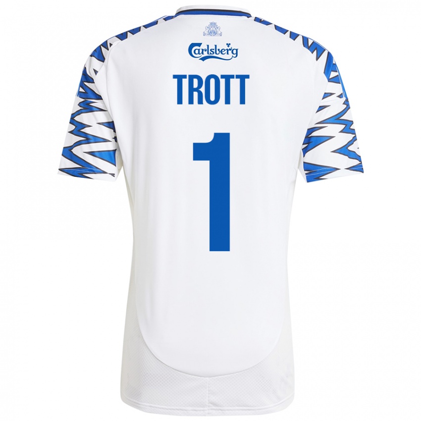 Kinderen Nathan Trott #1 Wit Hemelsblauw Thuisshirt Thuistenue 2024/25 T-Shirt