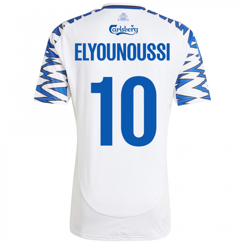 Kinderen Mohamed Elyounoussi #10 Wit Hemelsblauw Thuisshirt Thuistenue 2024/25 T-Shirt