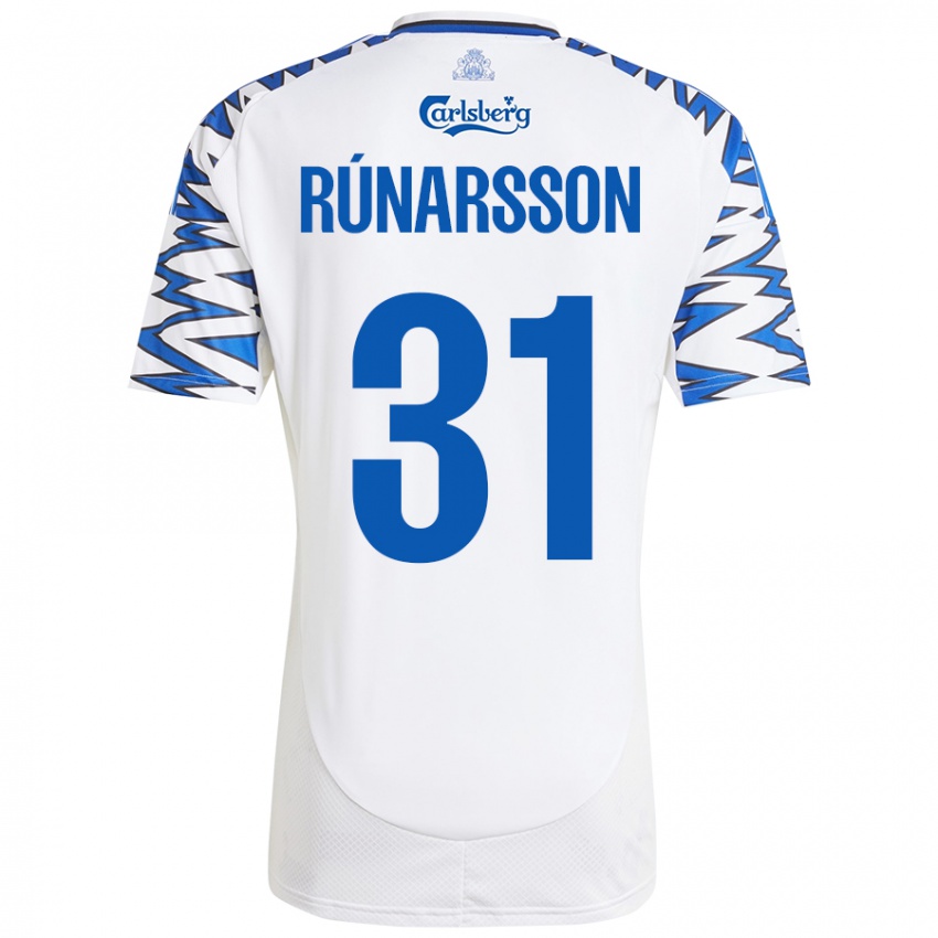 Kinderen Runar Alex Runarsson #31 Wit Hemelsblauw Thuisshirt Thuistenue 2024/25 T-Shirt