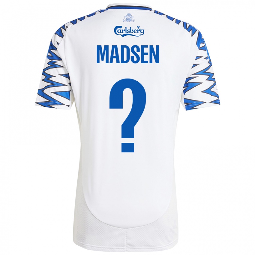 Kinderen Noah Madsen #0 Wit Hemelsblauw Thuisshirt Thuistenue 2024/25 T-Shirt