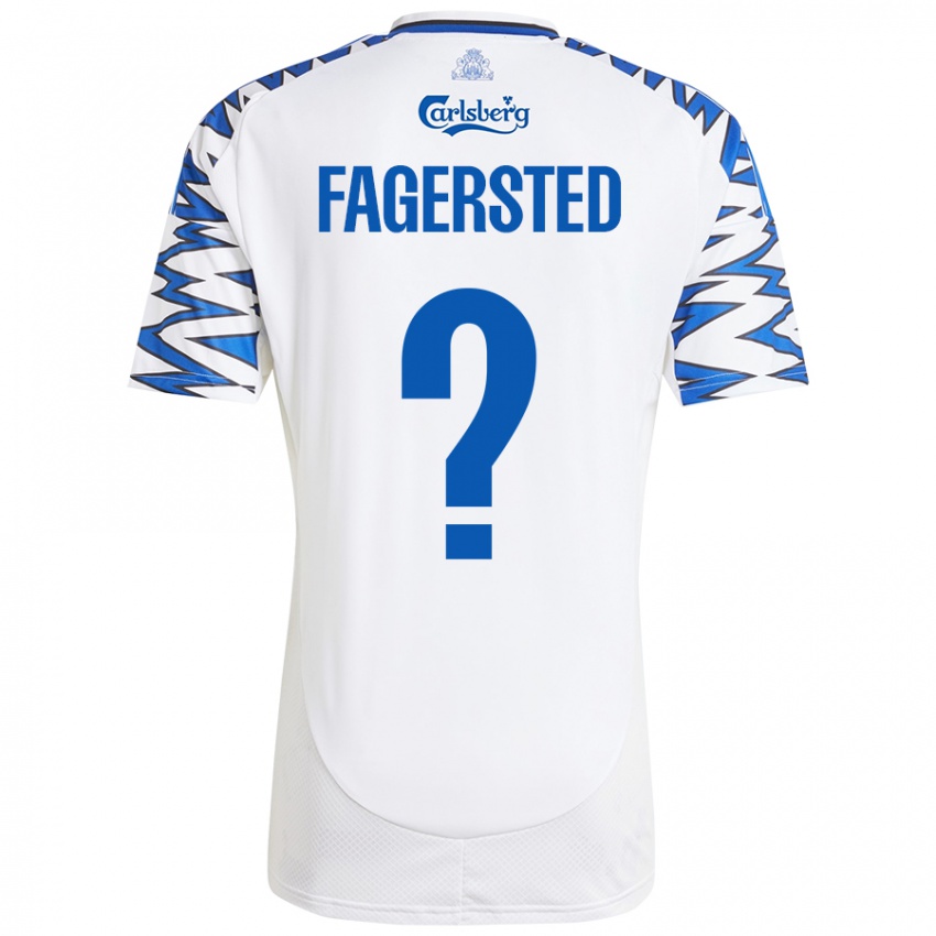 Kinderen Johan Fagersted #0 Wit Hemelsblauw Thuisshirt Thuistenue 2024/25 T-Shirt