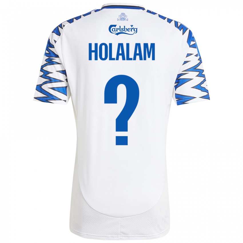 Kinderen Ishaq Holalam #0 Wit Hemelsblauw Thuisshirt Thuistenue 2024/25 T-Shirt