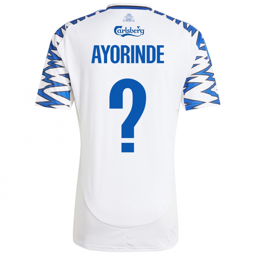 Kinderen Noah Ayorinde #0 Wit Hemelsblauw Thuisshirt Thuistenue 2024/25 T-Shirt