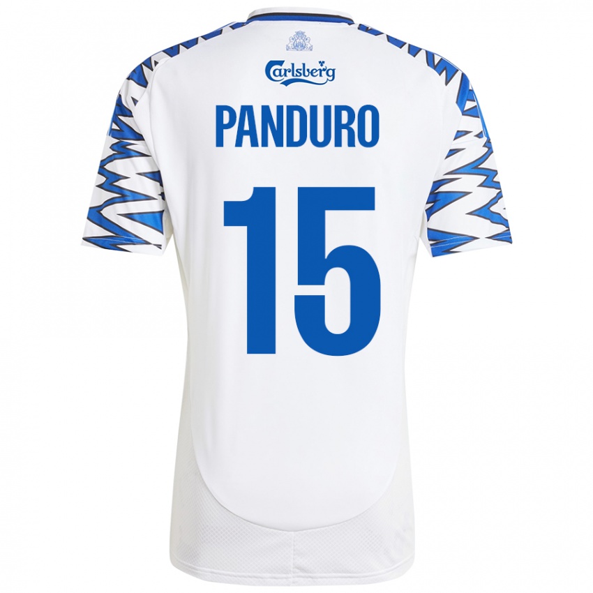 Kinderen Tristan Panduro #15 Wit Hemelsblauw Thuisshirt Thuistenue 2024/25 T-Shirt