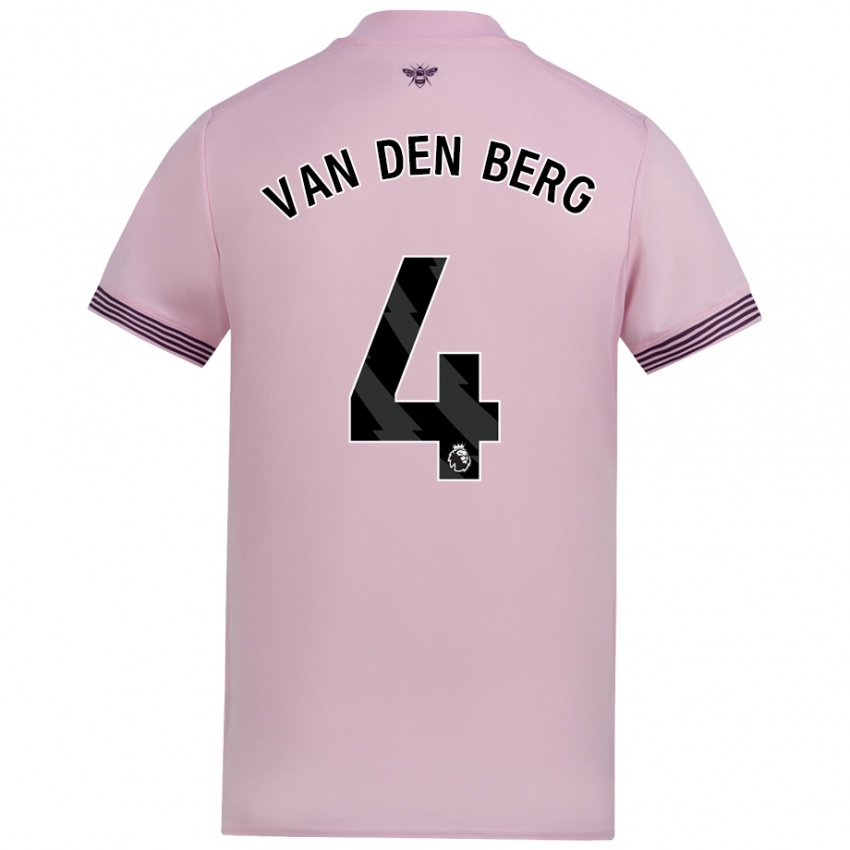 Kinderen Sepp Van Den Berg #4 Roze Uitshirt Uittenue 2024/25 T-Shirt