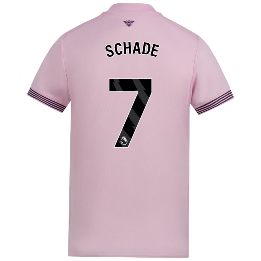 Kinderen Kevin Schade #7 Roze Uitshirt Uittenue 2024/25 T-Shirt