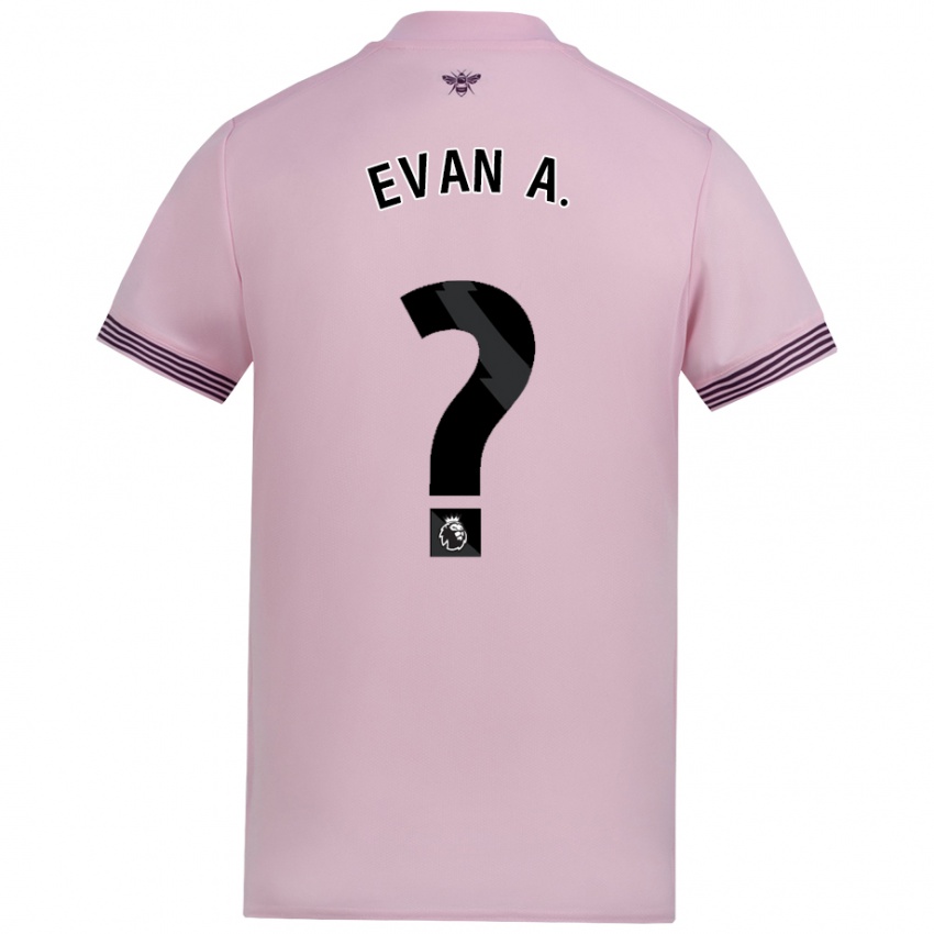 Kinderen Evan Anderson #0 Roze Uitshirt Uittenue 2024/25 T-Shirt