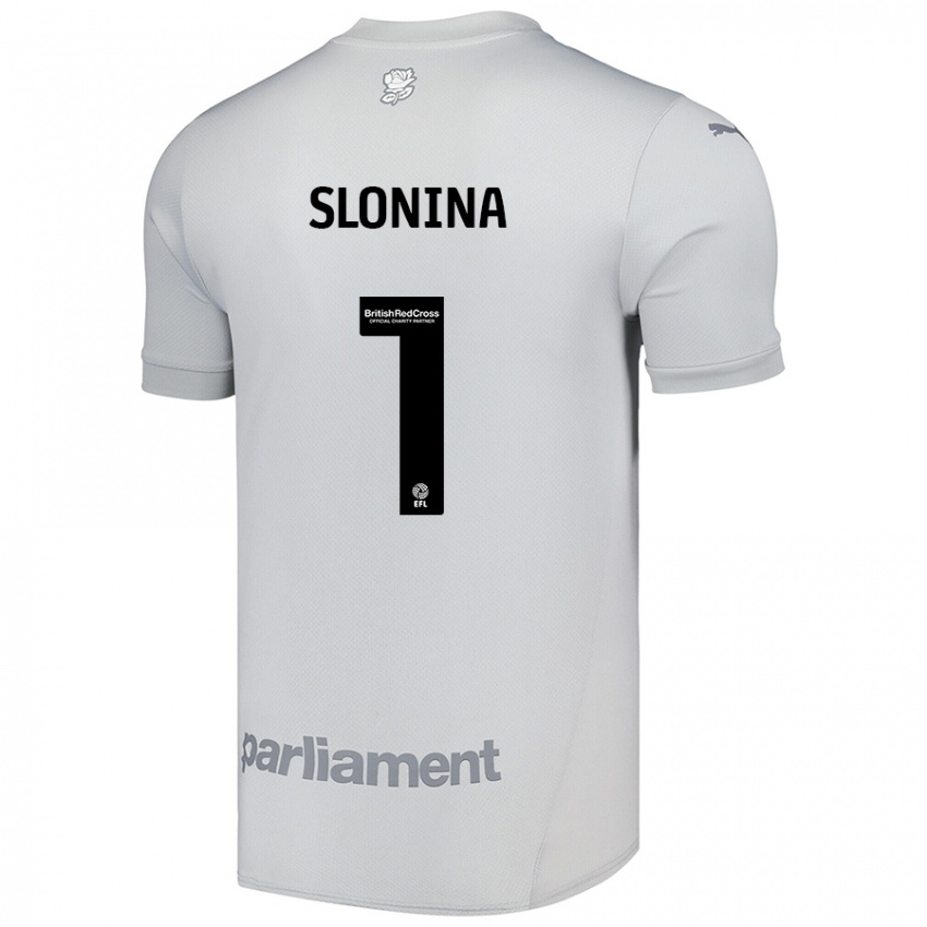 Kinderen Gabriel Slonina #1 Zilvergrijs Uitshirt Uittenue 2024/25 T-Shirt