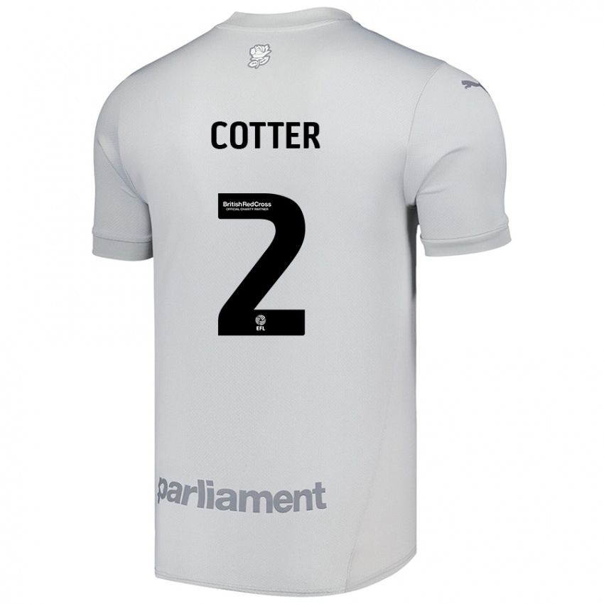 Kinderen Barry Cotter #2 Zilvergrijs Uitshirt Uittenue 2024/25 T-Shirt