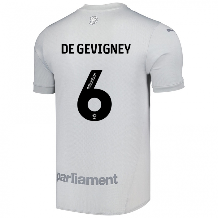 Kinderen Maël De Gevigney #6 Zilvergrijs Uitshirt Uittenue 2024/25 T-Shirt