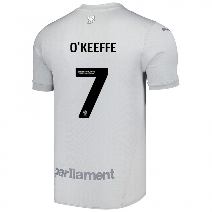 Kinderen Corey O'keeffe #7 Zilvergrijs Uitshirt Uittenue 2024/25 T-Shirt