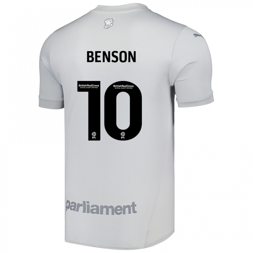 Kinderen Josh Benson #10 Zilvergrijs Uitshirt Uittenue 2024/25 T-Shirt