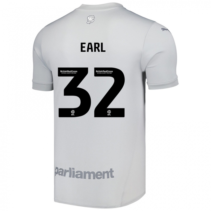 Kinderen Josh Earl #32 Zilvergrijs Uitshirt Uittenue 2024/25 T-Shirt