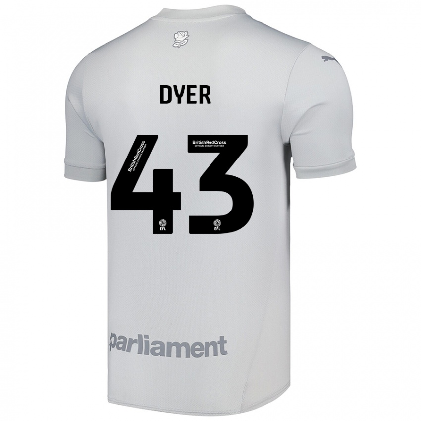 Kinderen Josiah Dyer #43 Zilvergrijs Uitshirt Uittenue 2024/25 T-Shirt