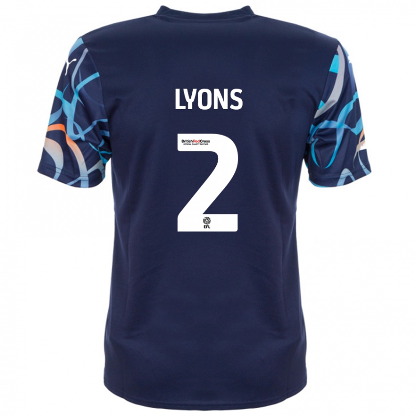 Kinderen Andy Lyons #2 Marineblauw Uitshirt Uittenue 2024/25 T-Shirt