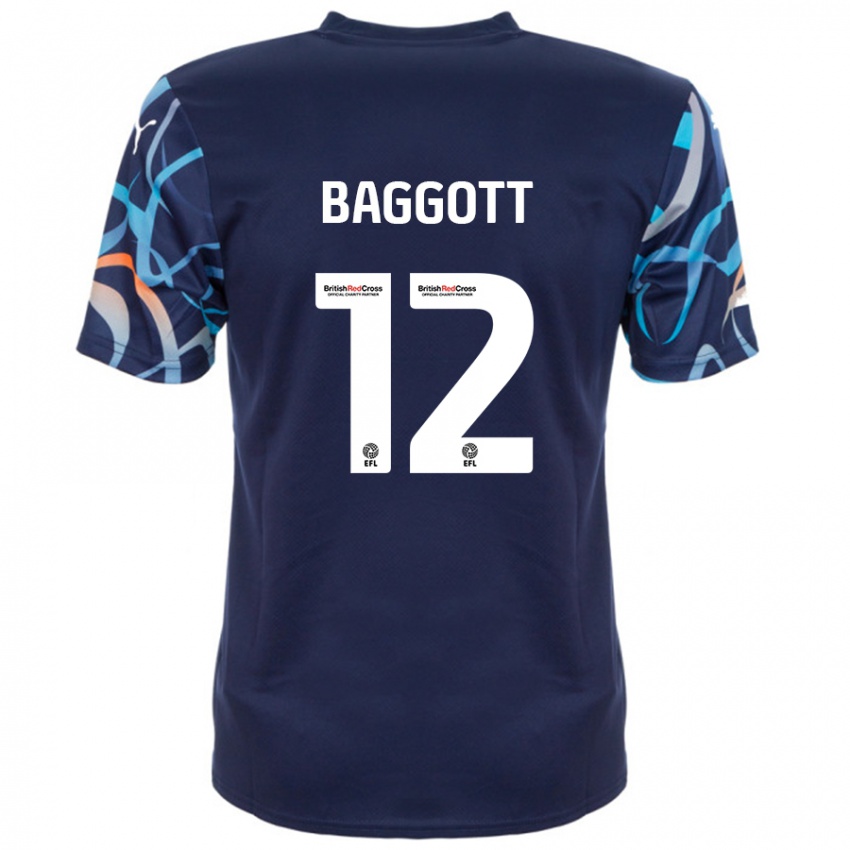 Kinderen Elkan Baggott #12 Marineblauw Uitshirt Uittenue 2024/25 T-Shirt