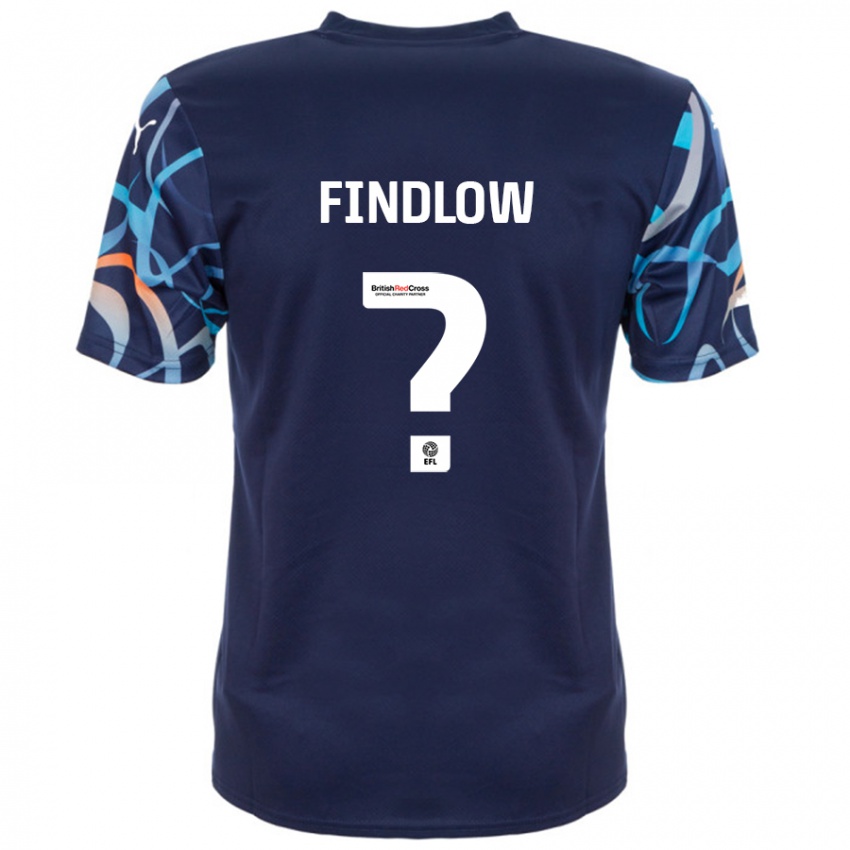 Kinderen Luke Findlow #0 Marineblauw Uitshirt Uittenue 2024/25 T-Shirt