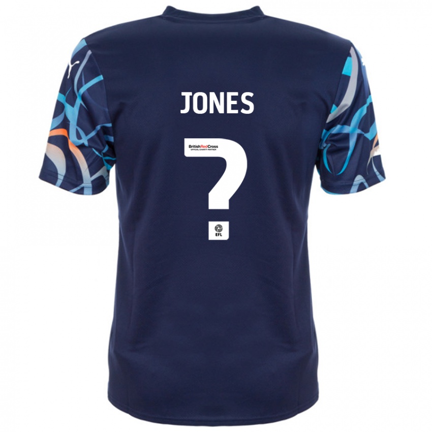 Kinderen Jaden Jones #0 Marineblauw Uitshirt Uittenue 2024/25 T-Shirt