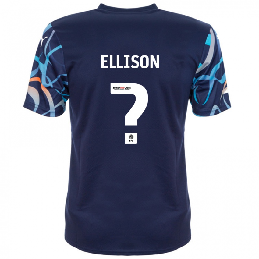 Kinderen Jordyn Ellison #0 Marineblauw Uitshirt Uittenue 2024/25 T-Shirt