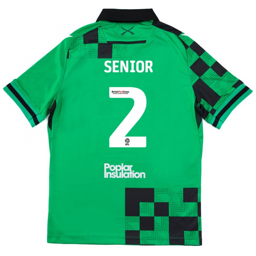 Kinderen Joel Senior #2 Groen Zwart Uitshirt Uittenue 2024/25 T-Shirt