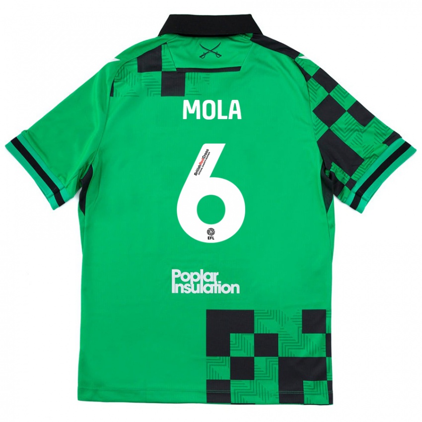 Kinderen Clinton Mola #6 Groen Zwart Uitshirt Uittenue 2024/25 T-Shirt