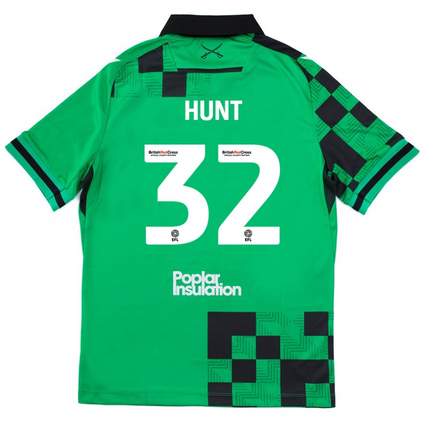 Kinderen Jack Hunt #32 Groen Zwart Uitshirt Uittenue 2024/25 T-Shirt