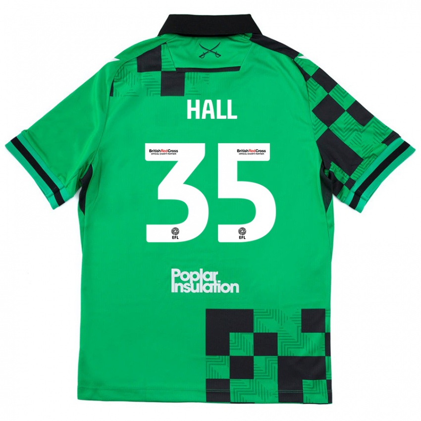 Kinderen Matt Hall #35 Groen Zwart Uitshirt Uittenue 2024/25 T-Shirt