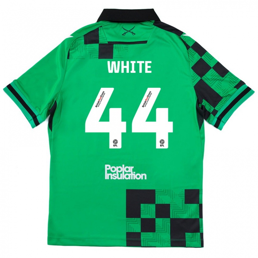 Kinderen Charlie White #44 Groen Zwart Uitshirt Uittenue 2024/25 T-Shirt