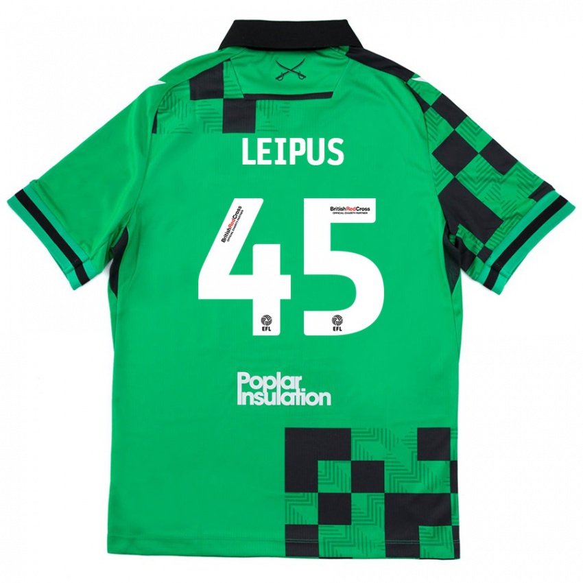 Kinderen Brooklyn Leipus #45 Groen Zwart Uitshirt Uittenue 2024/25 T-Shirt