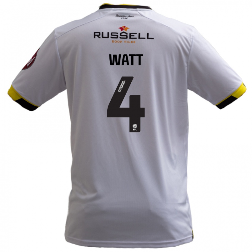 Kinderen Elliot Watt #4 Wit Uitshirt Uittenue 2024/25 T-Shirt