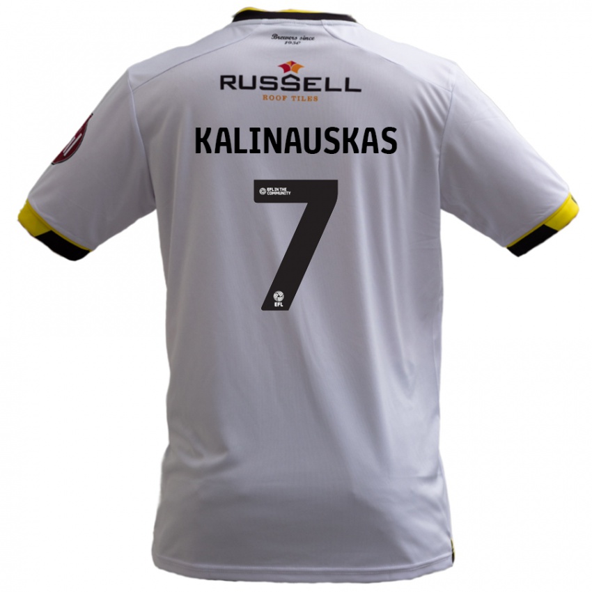 Kinderen Tomas Kalinauskas #7 Wit Uitshirt Uittenue 2024/25 T-Shirt