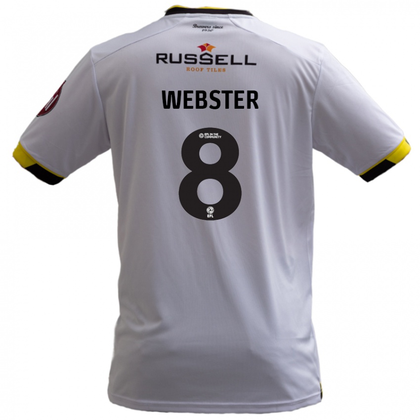 Kinderen Charlie Webster #8 Wit Uitshirt Uittenue 2024/25 T-Shirt