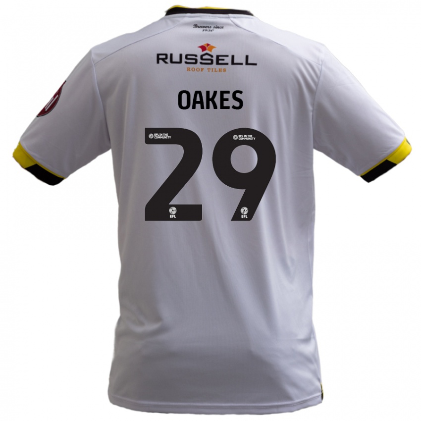 Kinderen Toby Oakes #29 Wit Uitshirt Uittenue 2024/25 T-Shirt