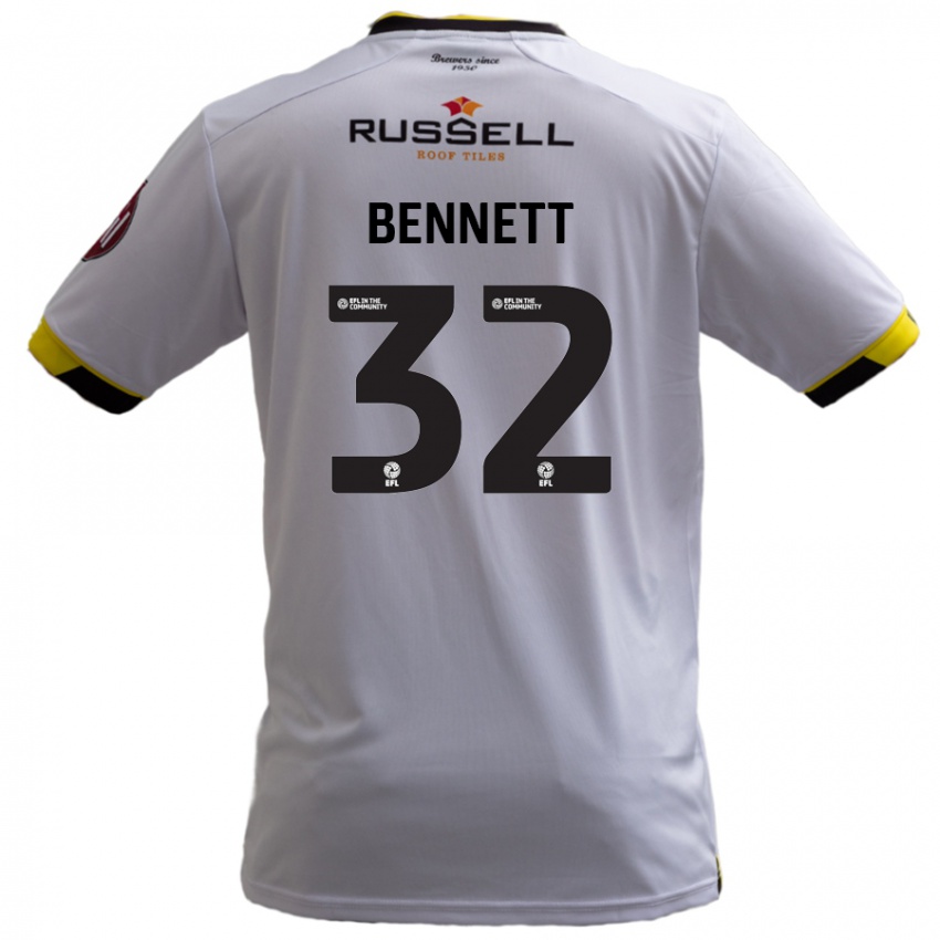 Kinderen Mason Bennett #32 Wit Uitshirt Uittenue 2024/25 T-Shirt