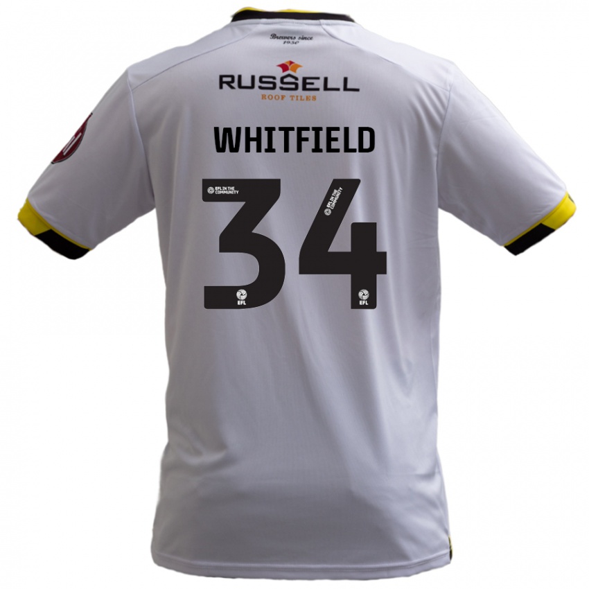 Kinderen Ben Whitfield #34 Wit Uitshirt Uittenue 2024/25 T-Shirt