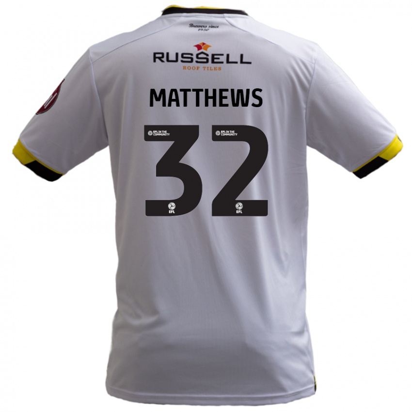 Kinderen Daniel Matthews #32 Wit Uitshirt Uittenue 2024/25 T-Shirt