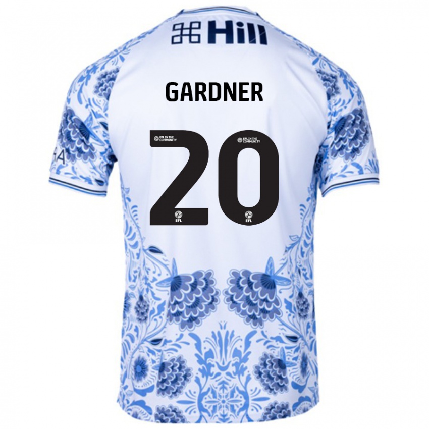 Kinderen Gary Gardner #20 Wit Blauw Uitshirt Uittenue 2024/25 T-Shirt