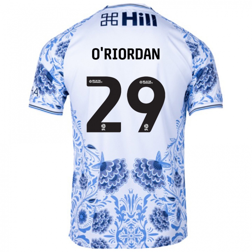 Kinderen Connor O'riordan #29 Wit Blauw Uitshirt Uittenue 2024/25 T-Shirt