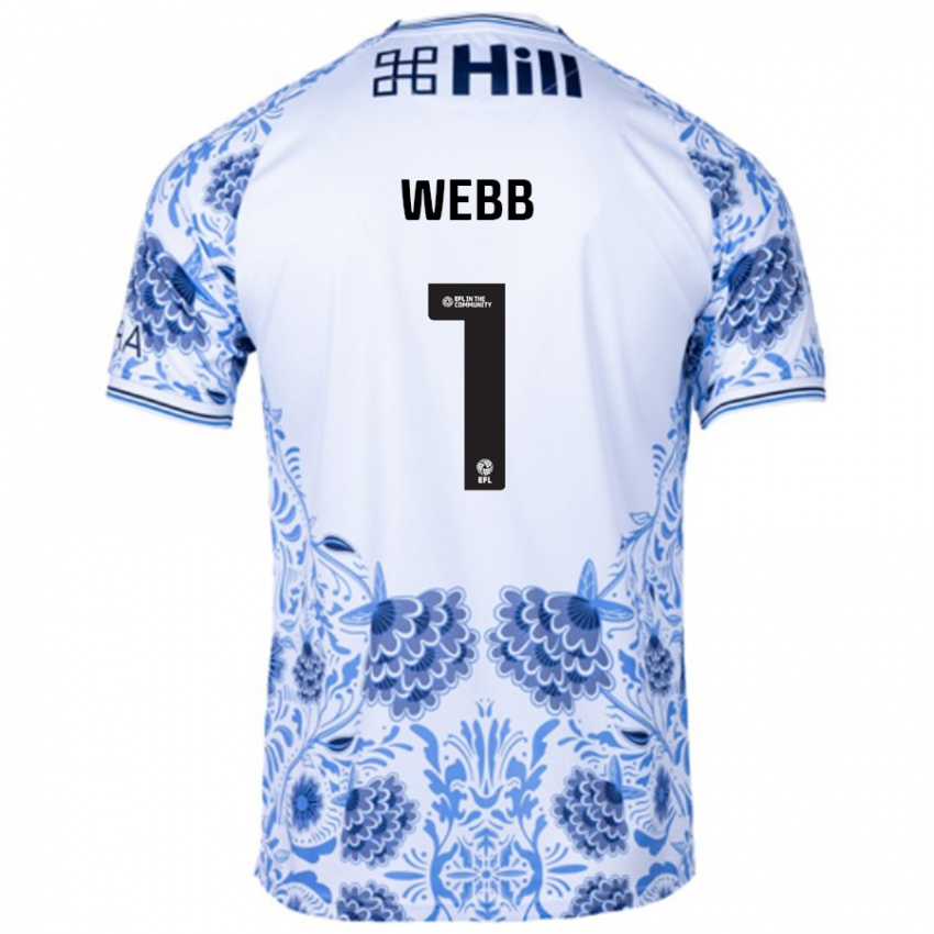 Kinderen Lauren Webb #1 Wit Blauw Uitshirt Uittenue 2024/25 T-Shirt