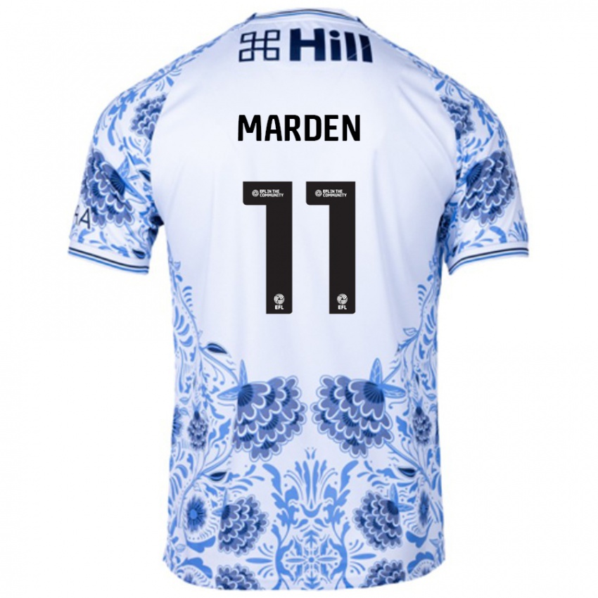 Kinderen Ella Marden #11 Wit Blauw Uitshirt Uittenue 2024/25 T-Shirt