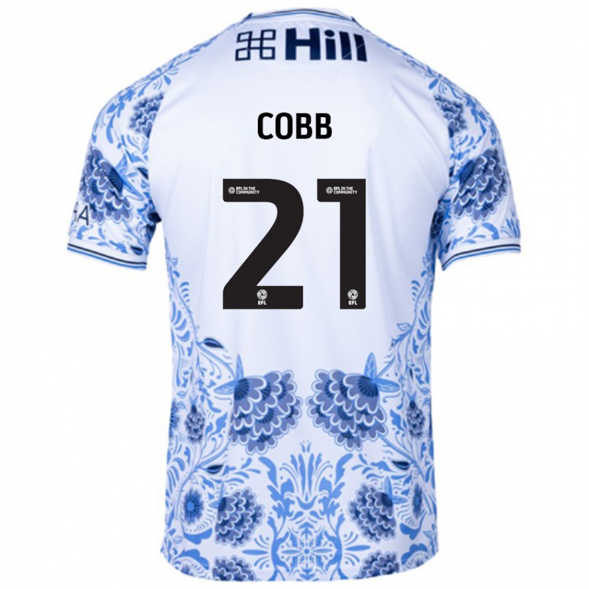 Kinderen Serena Cobb #21 Wit Blauw Uitshirt Uittenue 2024/25 T-Shirt