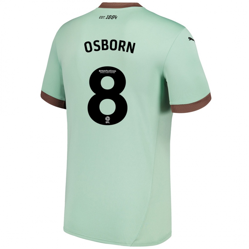 Kinderen Ben Osborn #8 Lichtgroen Uitshirt Uittenue 2024/25 T-Shirt