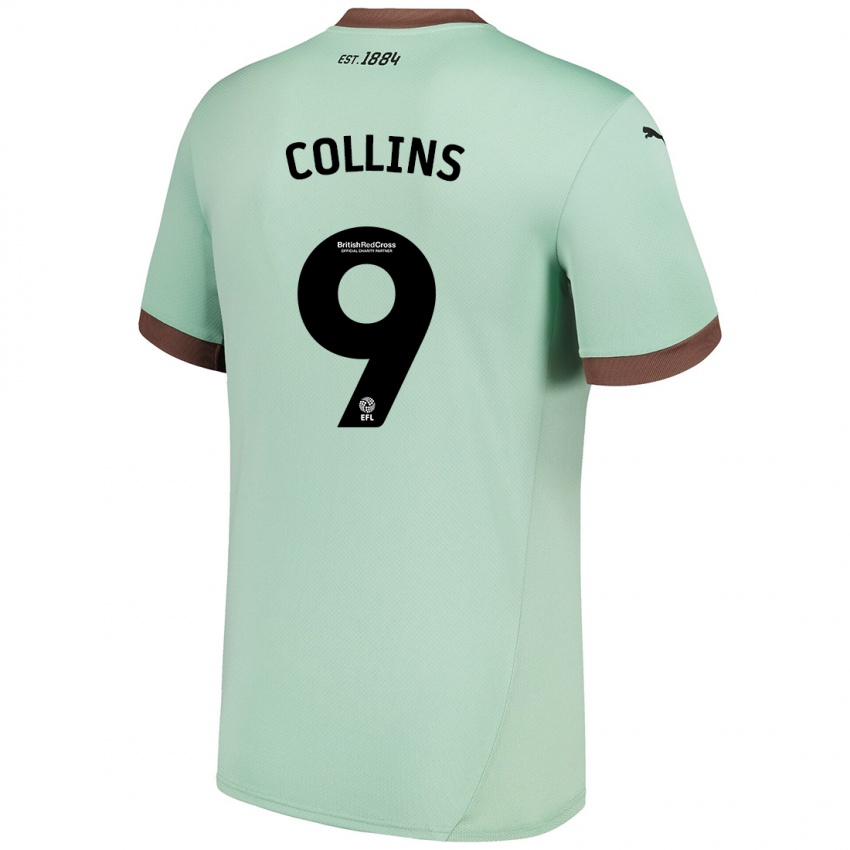 Kinderen James Collins #9 Lichtgroen Uitshirt Uittenue 2024/25 T-Shirt