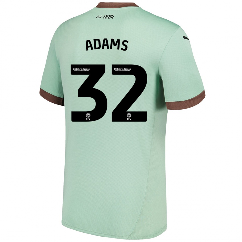 Kinderen Ebou Adams #32 Lichtgroen Uitshirt Uittenue 2024/25 T-Shirt