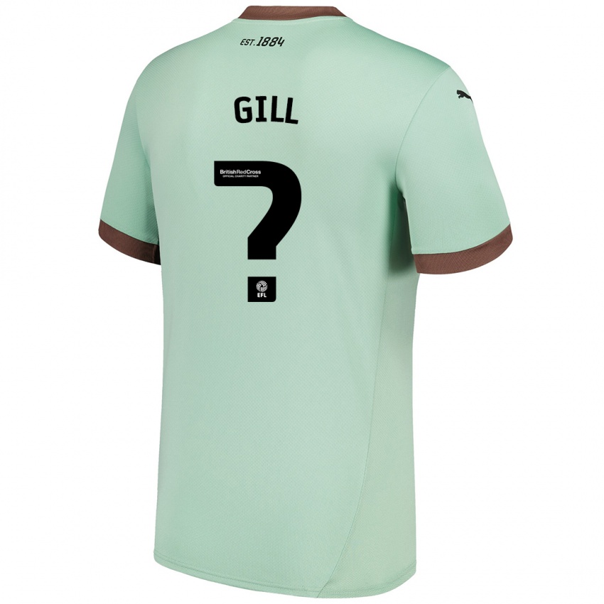 Kinderen Tristan Gill #0 Lichtgroen Uitshirt Uittenue 2024/25 T-Shirt